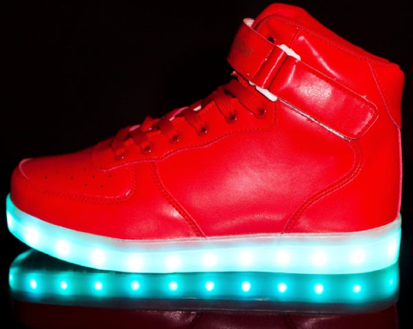 High Top Red LED Shoes