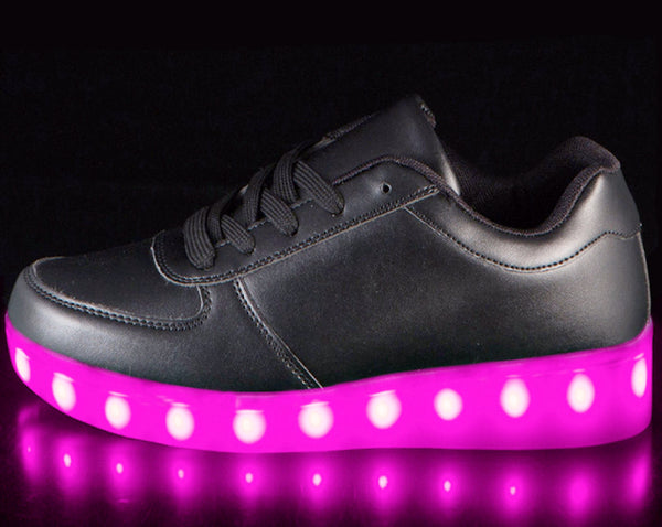 Low Top Black LED Shoes