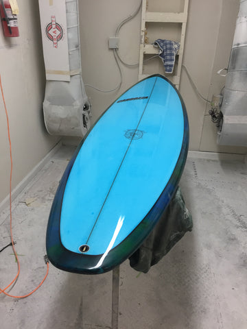 70's style surfboard resin tint