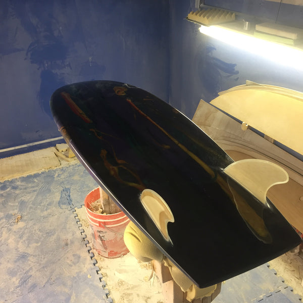 high performance twin fin surfboard