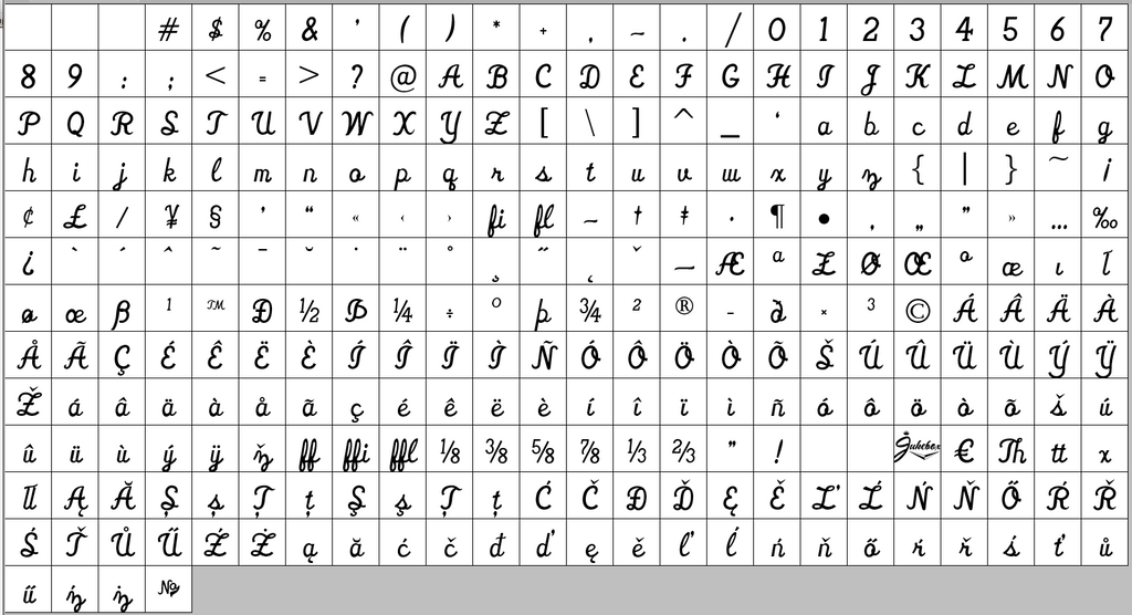 Varsity Script Jukebox Fonts