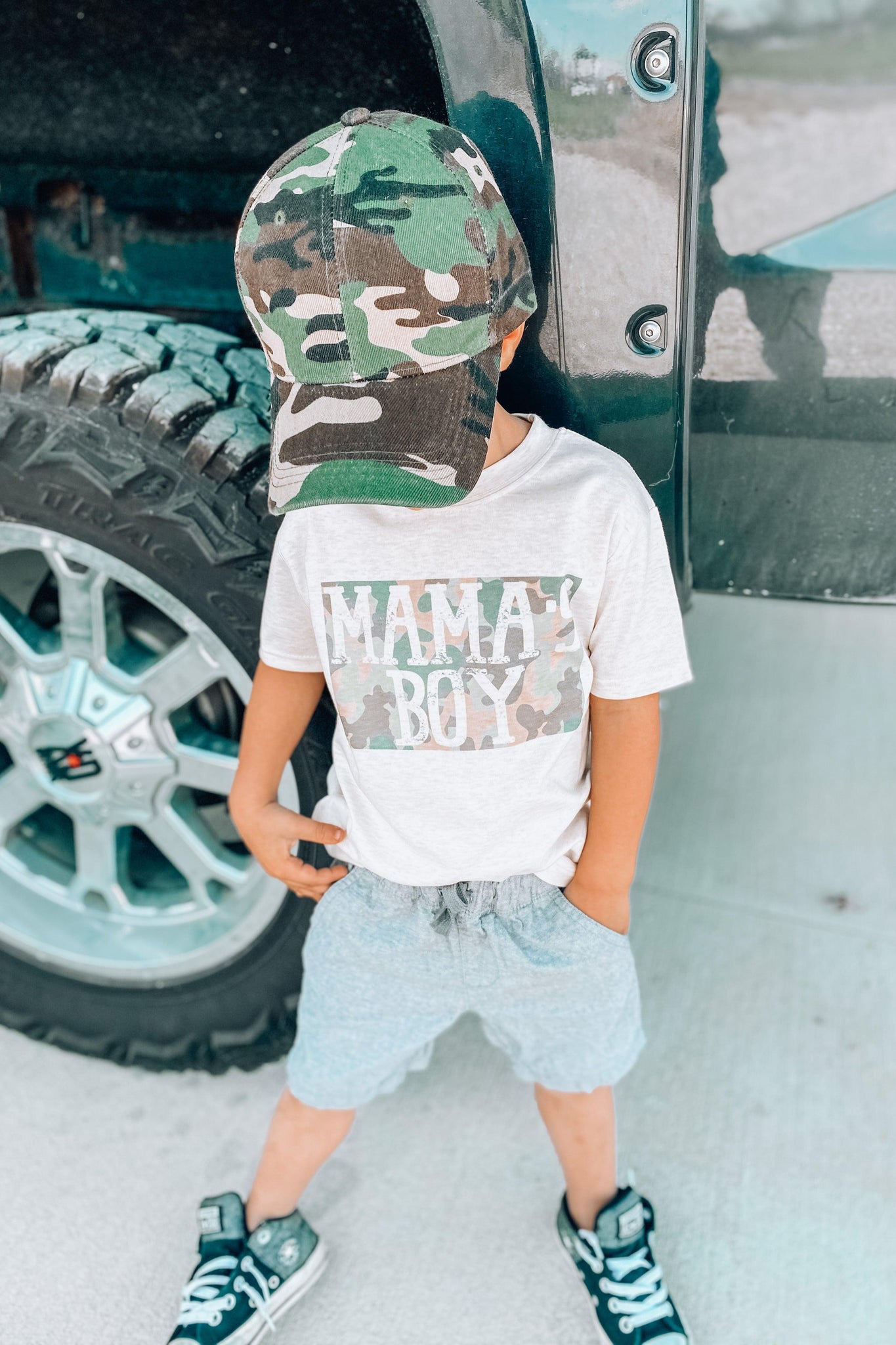 MAMA'S BOY- BABY & TODDLER Oatmeal Tee w/ Camo - Proverbs ...