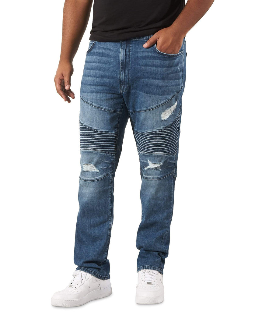 Mauve Onbelangrijk Geneeskunde Biker Slim Straight Leg Jeans – Stylish Big & Tall Men's Clothing – MVP  Collections