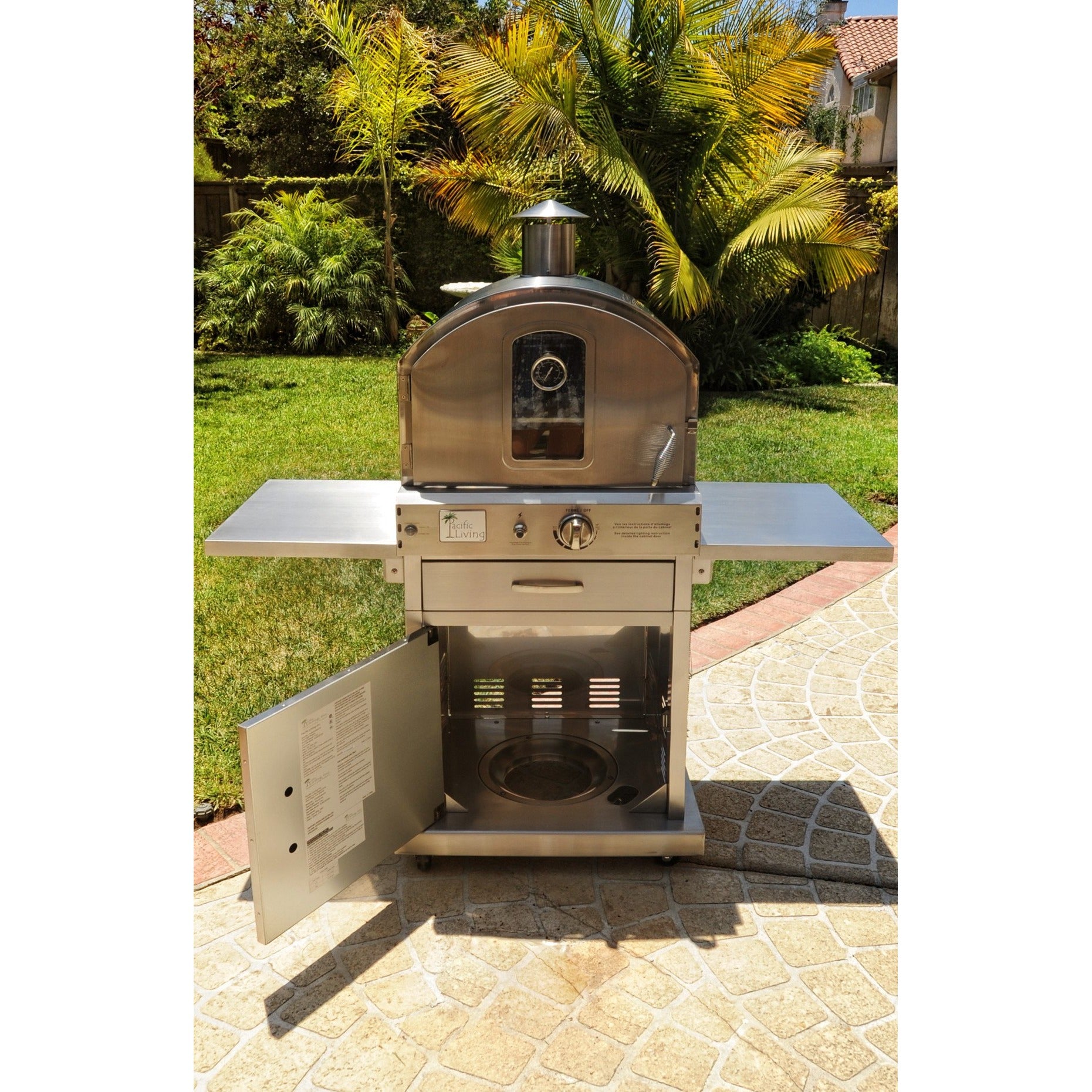 Pacific Living Outdoor Pizza Oven Oven W Cart