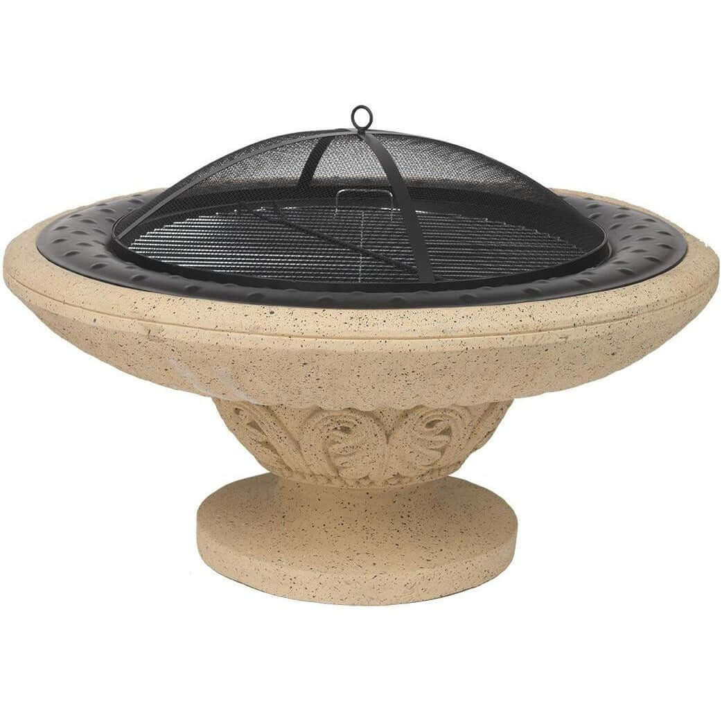 Alpine Flame 35 Inch Bowl Design Wood Burning Fire Pit With