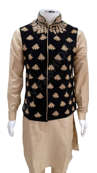 Mens Kurta Pyjama With Waistcoat 