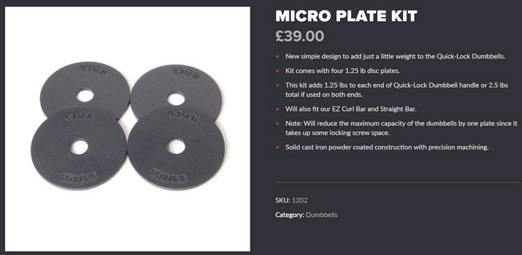 Micro Weight Plates by Ironmaster