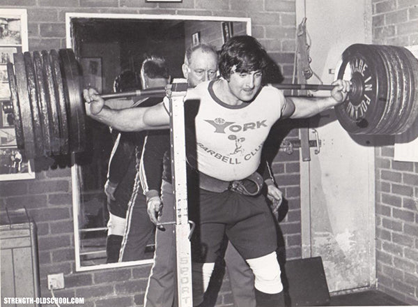 Powerlifter Ray Nobile in the Gym Squatting
