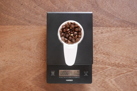 コーヒー豆の計量について Elmers Green