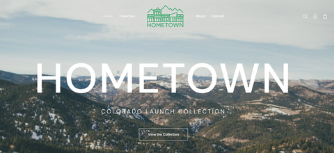 Screenshot of hometown webstie