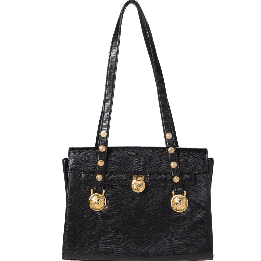 versace black tote