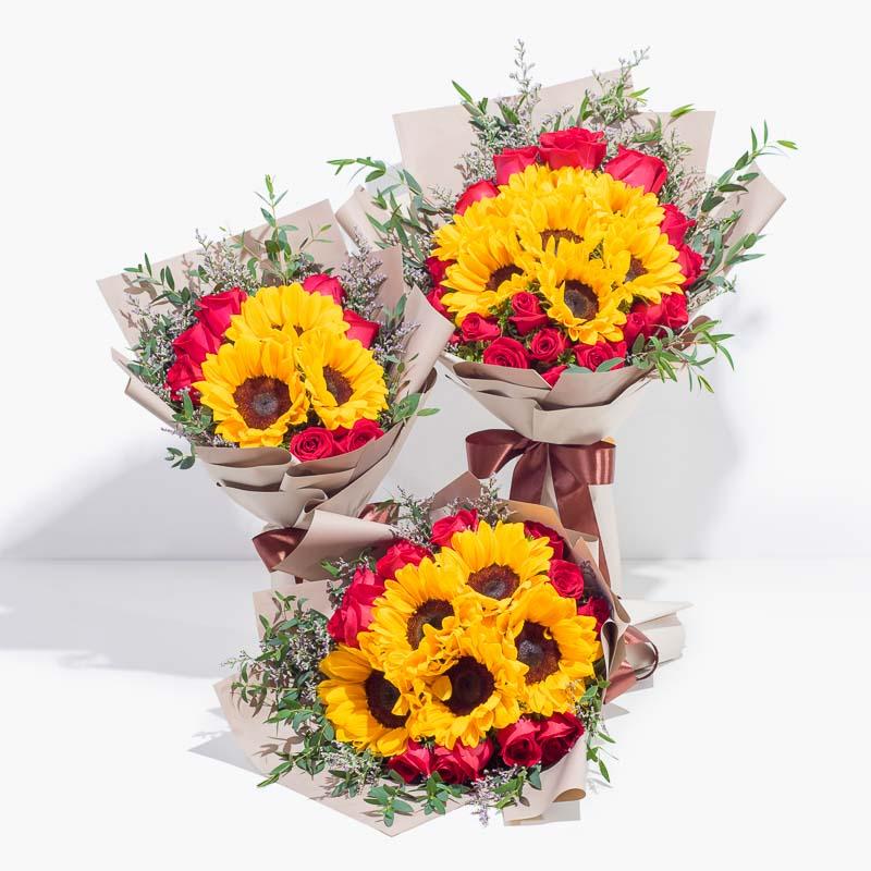 Sunset Roses Rose Bouquets - Same Day Delivery - Flower Chimp