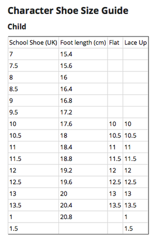 Shoe Size Guides