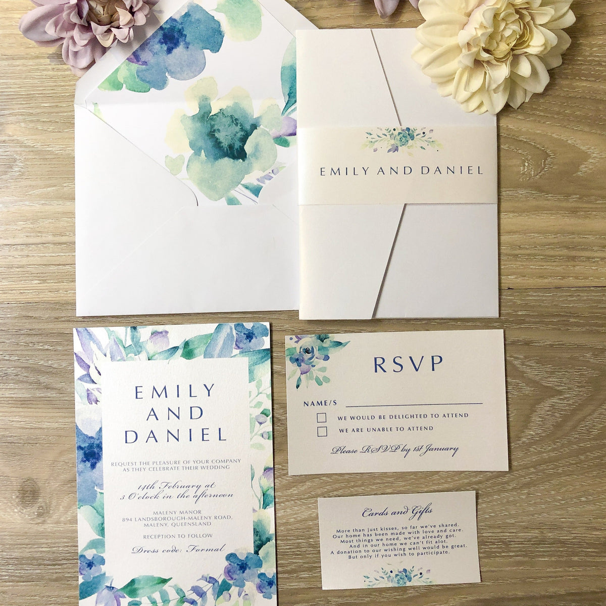 Emily Pocket Invitation Suite – Glitzy Prints