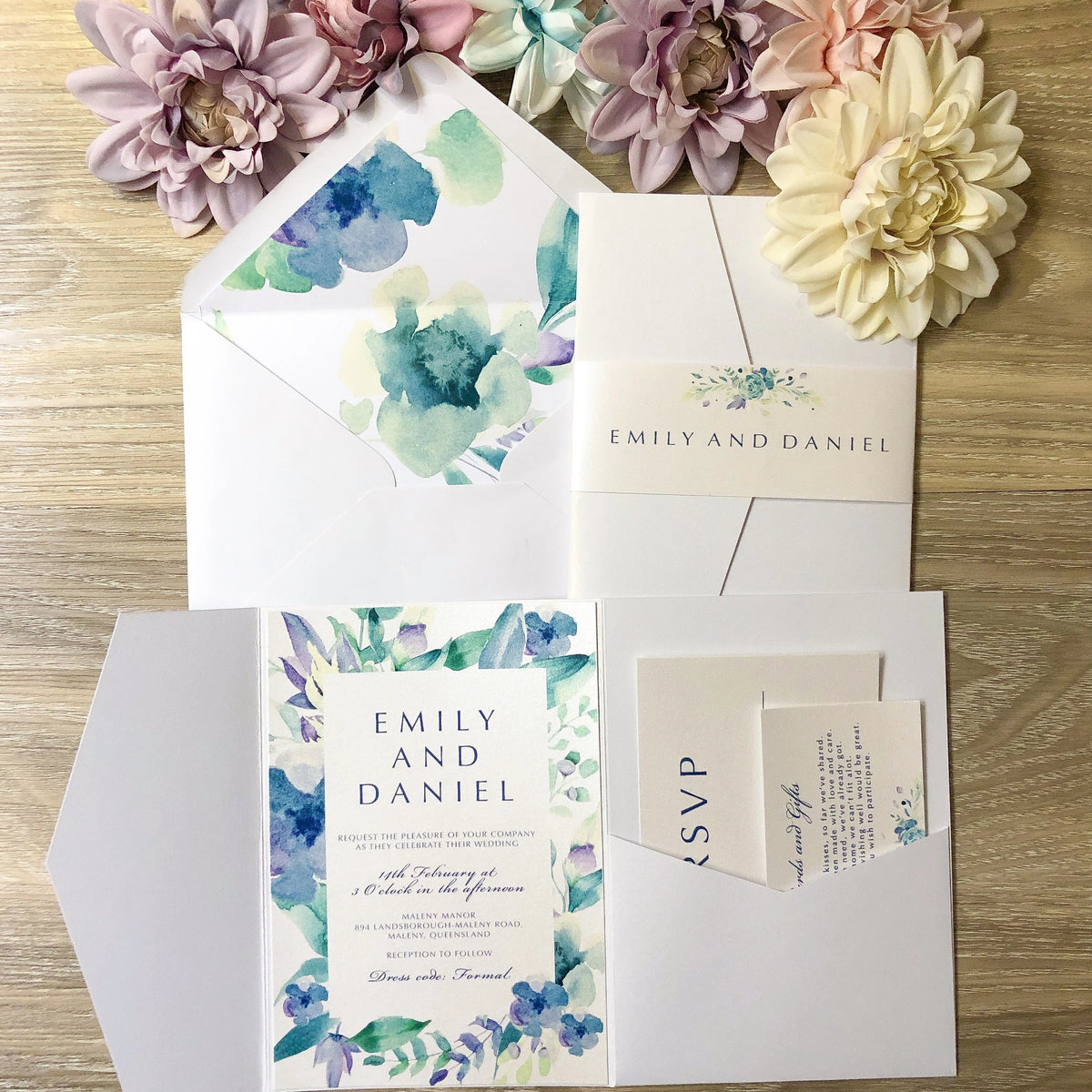 Emily Pocket Invitation Suite – Glitzy Prints