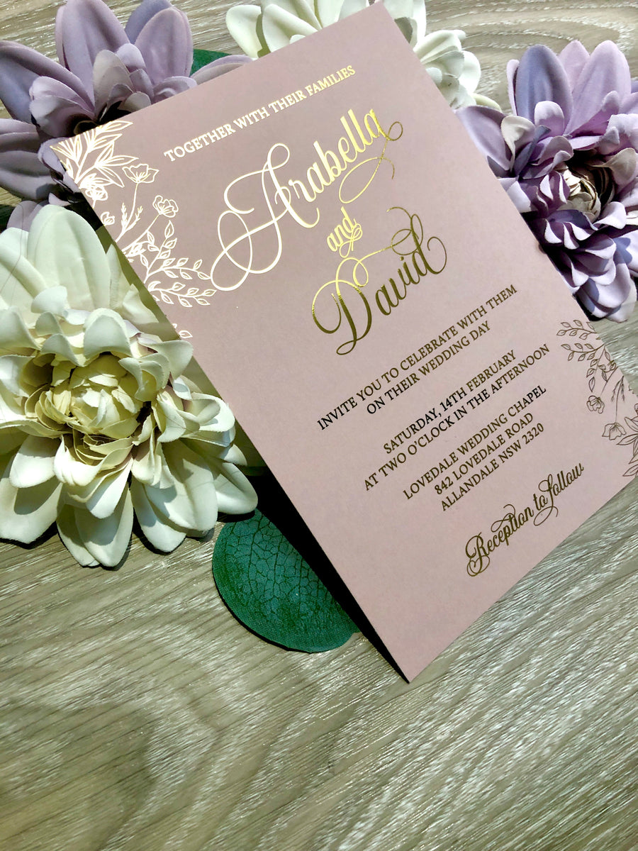 Vellum Wax Seal Gold Foil Wedding Invitation Glitzy