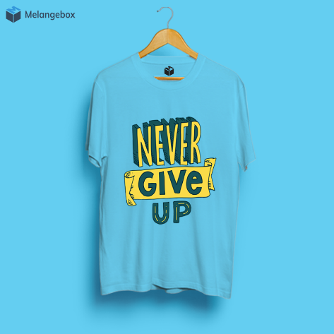 Never Give Up Melangebox Graphic Tee