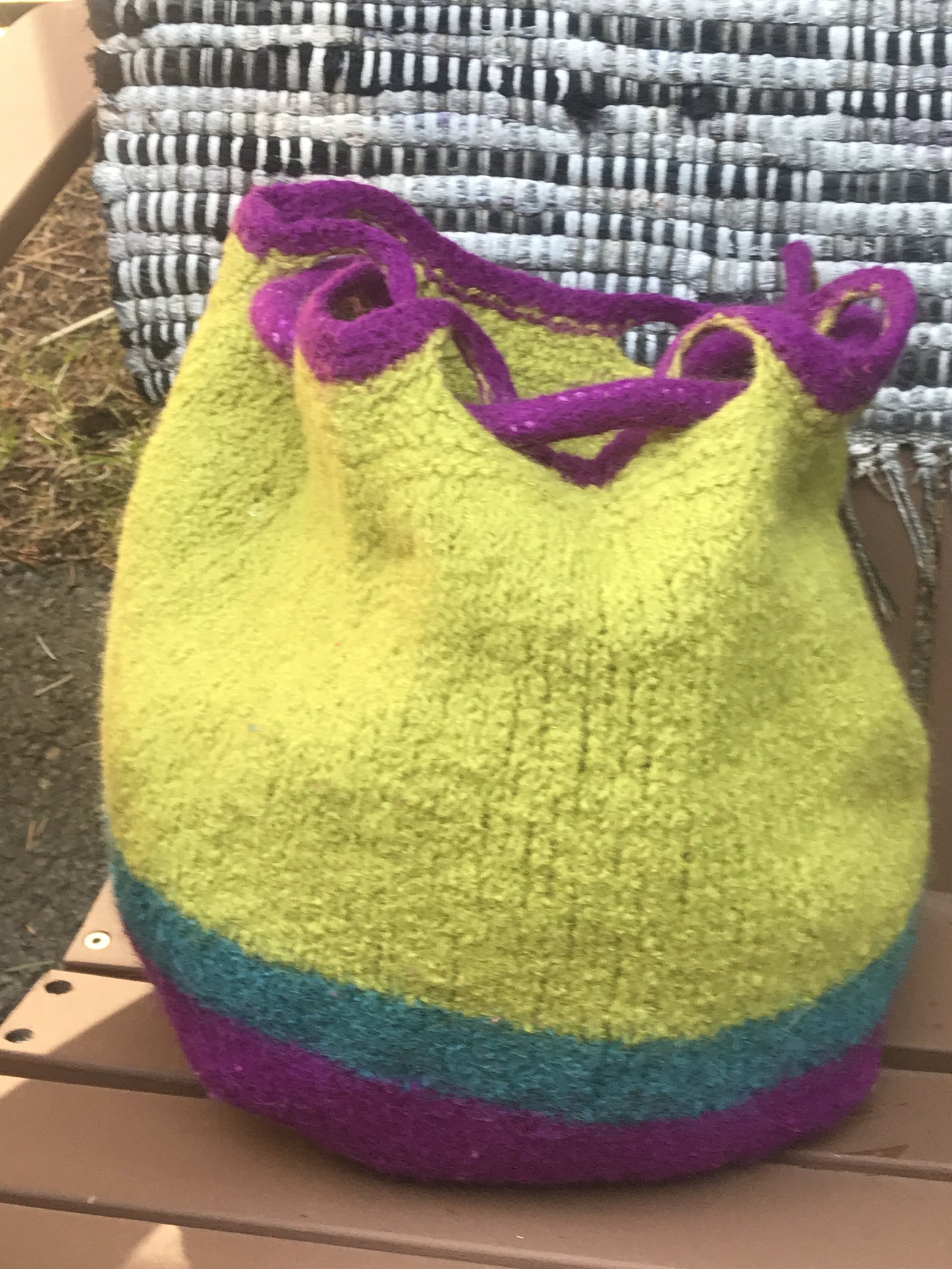 A Knitted Bag That Goes The Distance Free Pattern