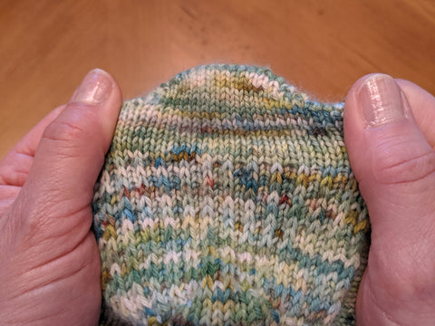 knit heel tab