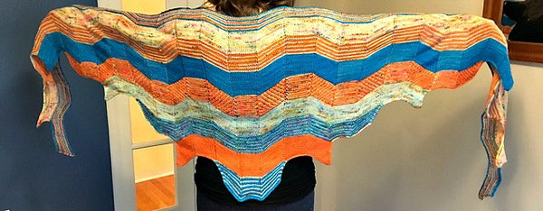 Building Blocks knit shawl pattern