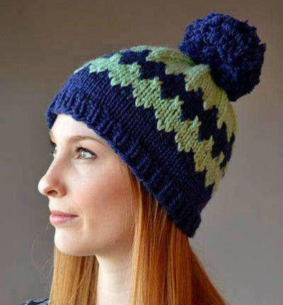 Diamonds are High free hat knitting pattern