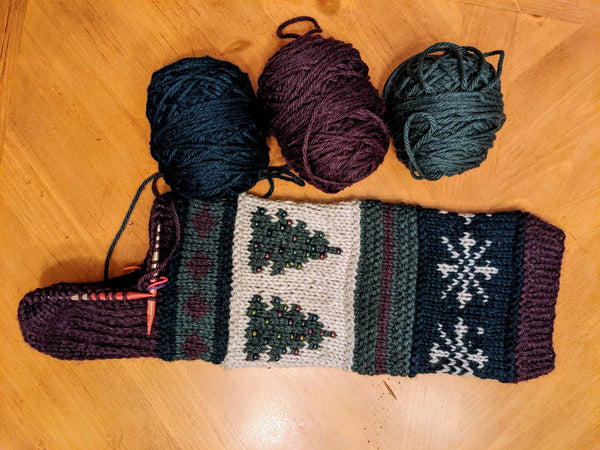 holiday knit stocking