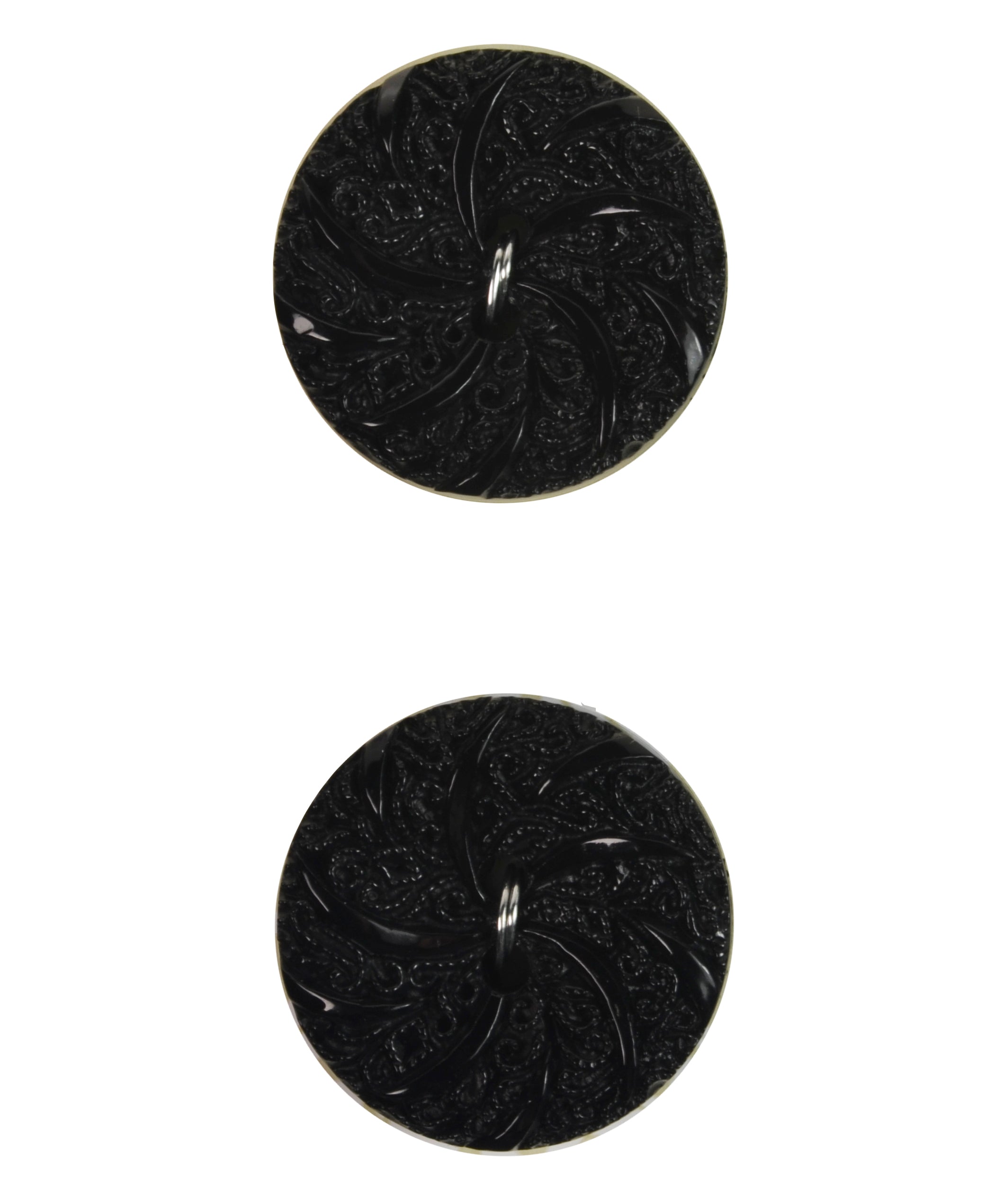 3 inch black buttons