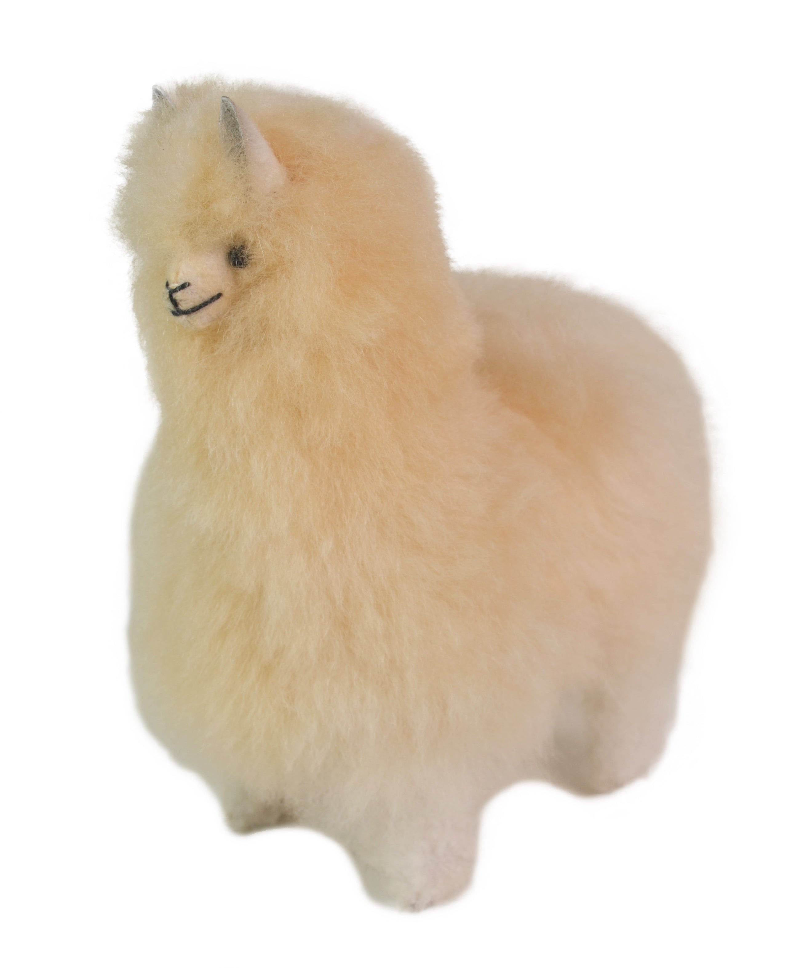 stuffed alpaca with real fur