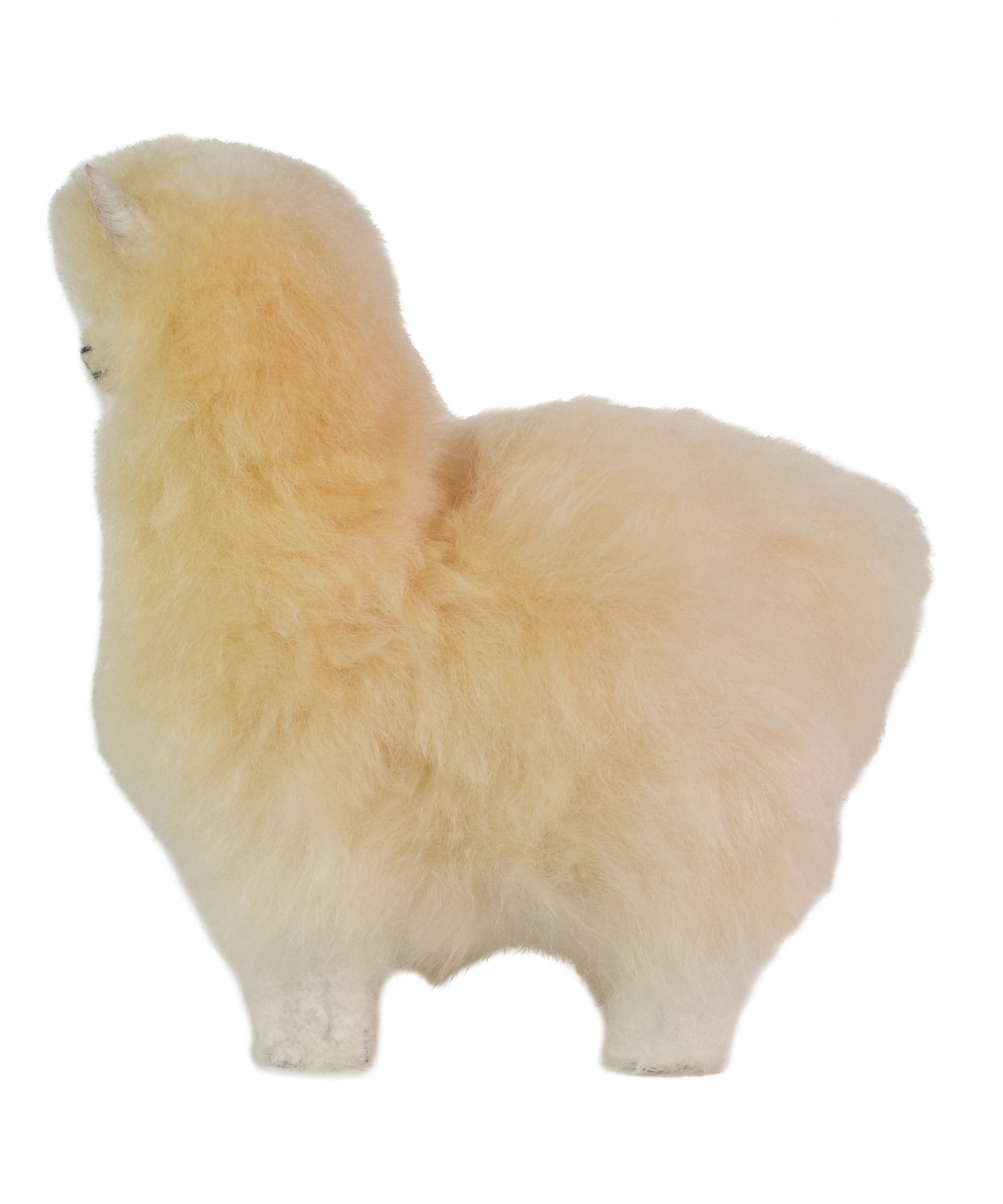 stuffed alpaca with real fur