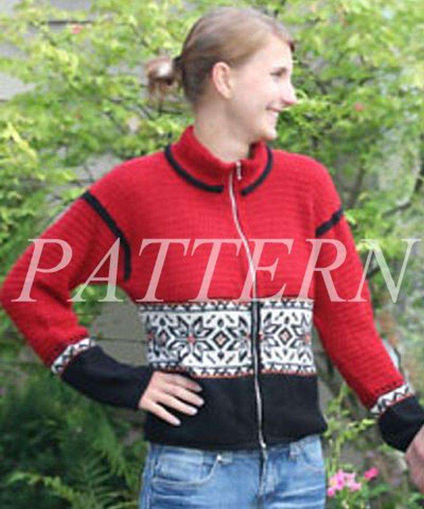 Misti Alpaca Katla Nordic Zip Front Sweater Hat Pattern