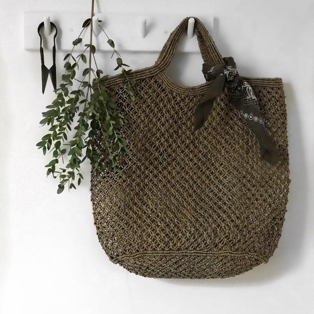 Jute Macrame Market Bag - various colours – Grey September