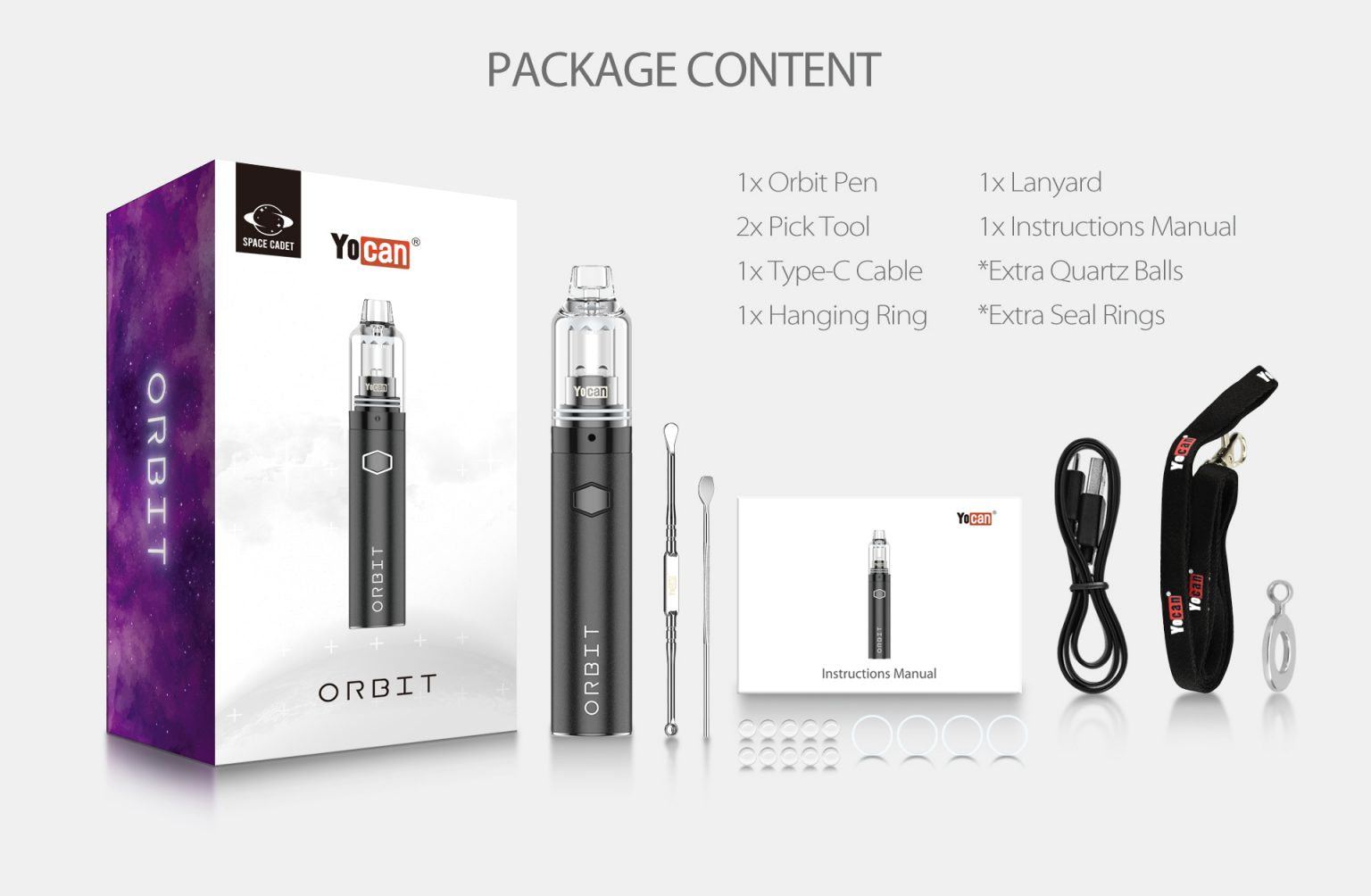 Yocan Orbit Vaporizer Pen (1 count) - E-cigarettes