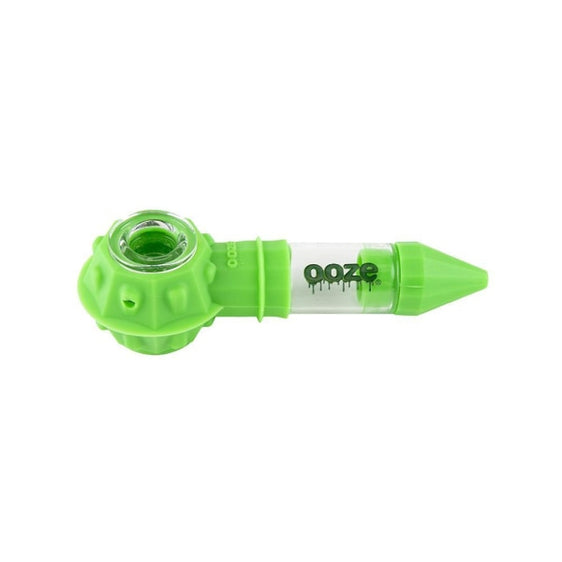Ooze Bowser Silicone Glass Pipe Cannabis Accessories Ooze Green  