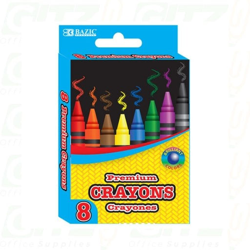 Bazic 8 Color Premium Super Jumbo Crayons