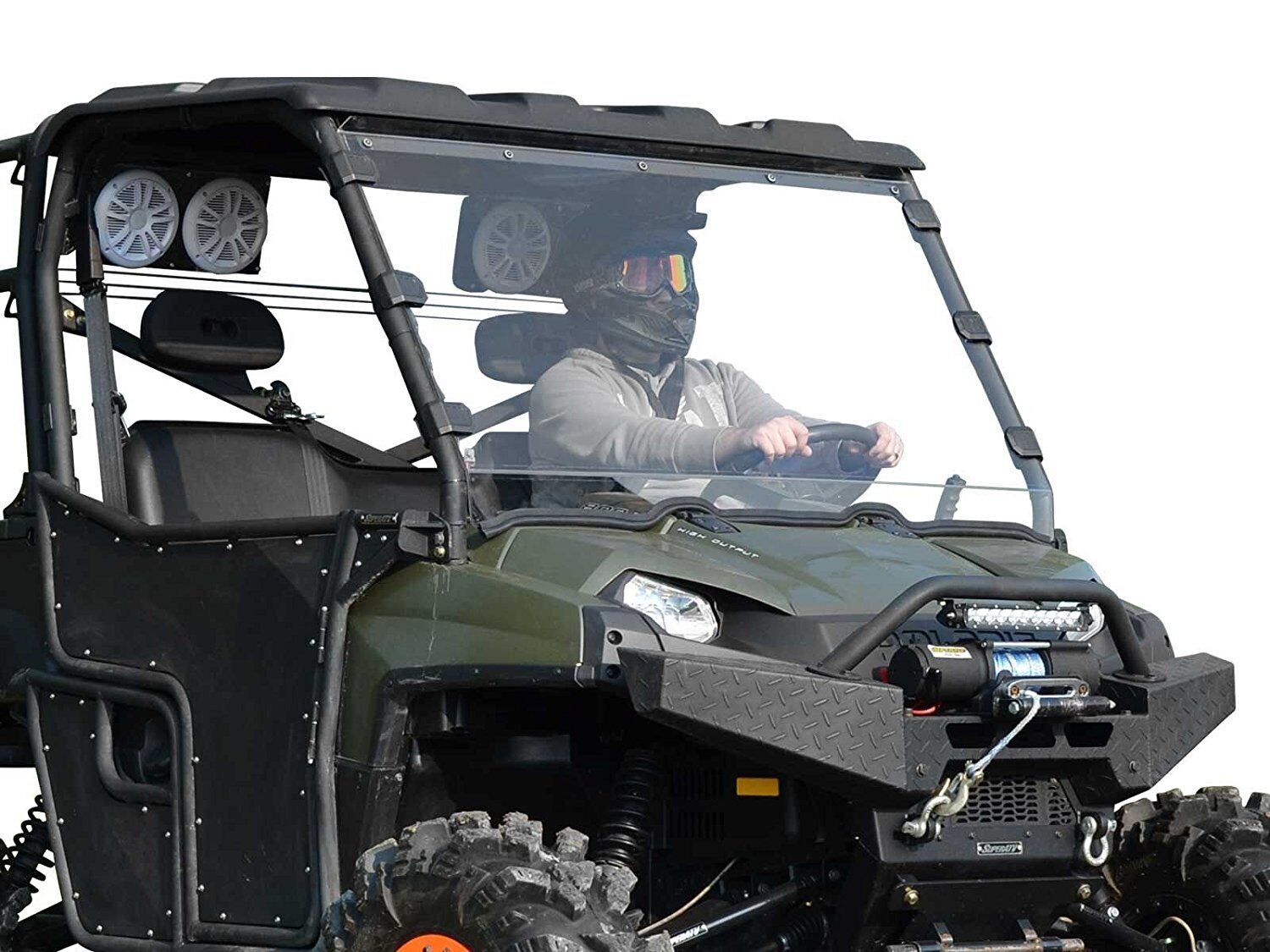 SuperATV Full Windshield for Polaris Ranger XP 800 (2010-2014) - Clear