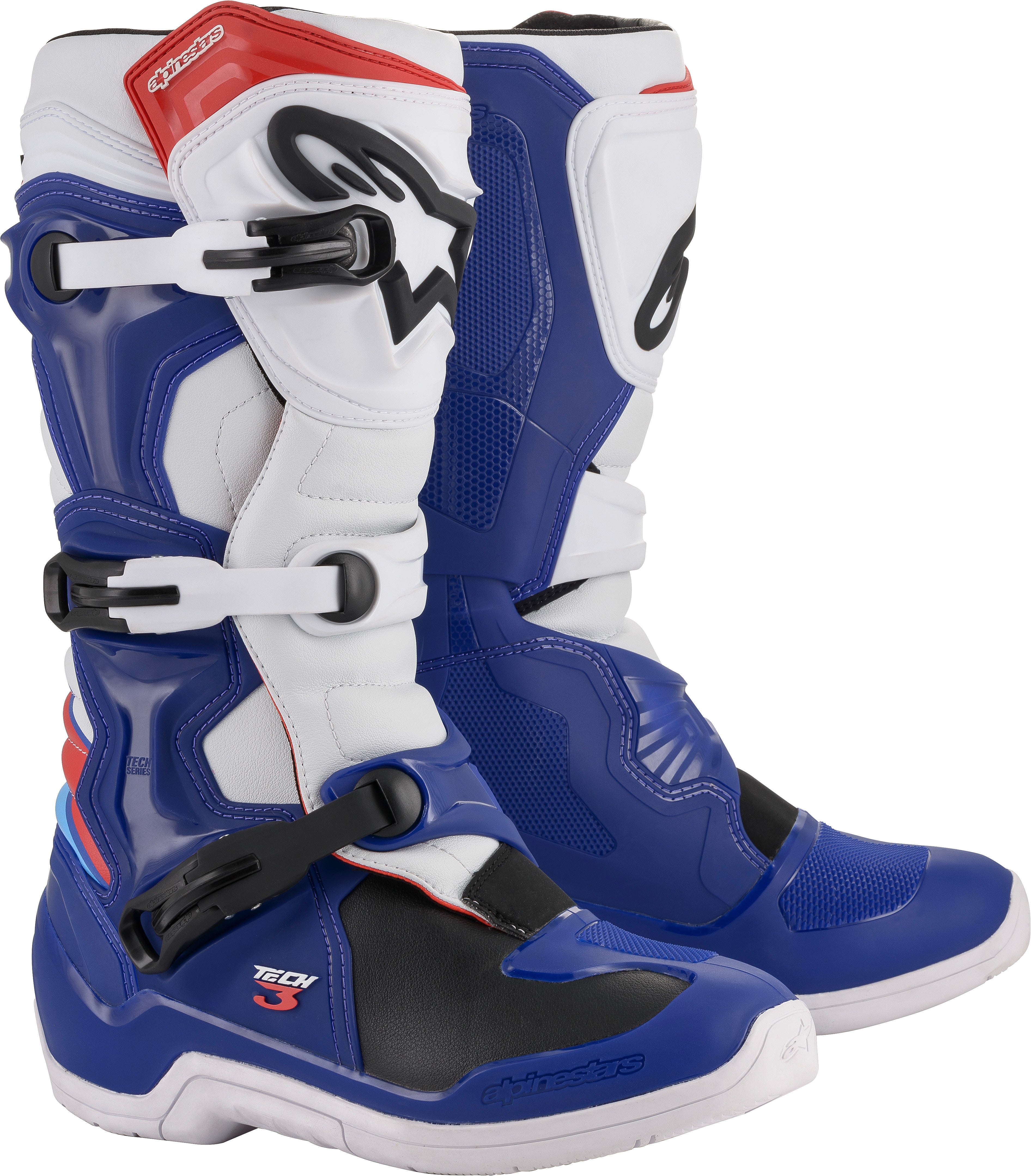 ALPINESTARS TECH 3 BOOTS BLUE/WHITE/RED SZ 11 2013018-723-11