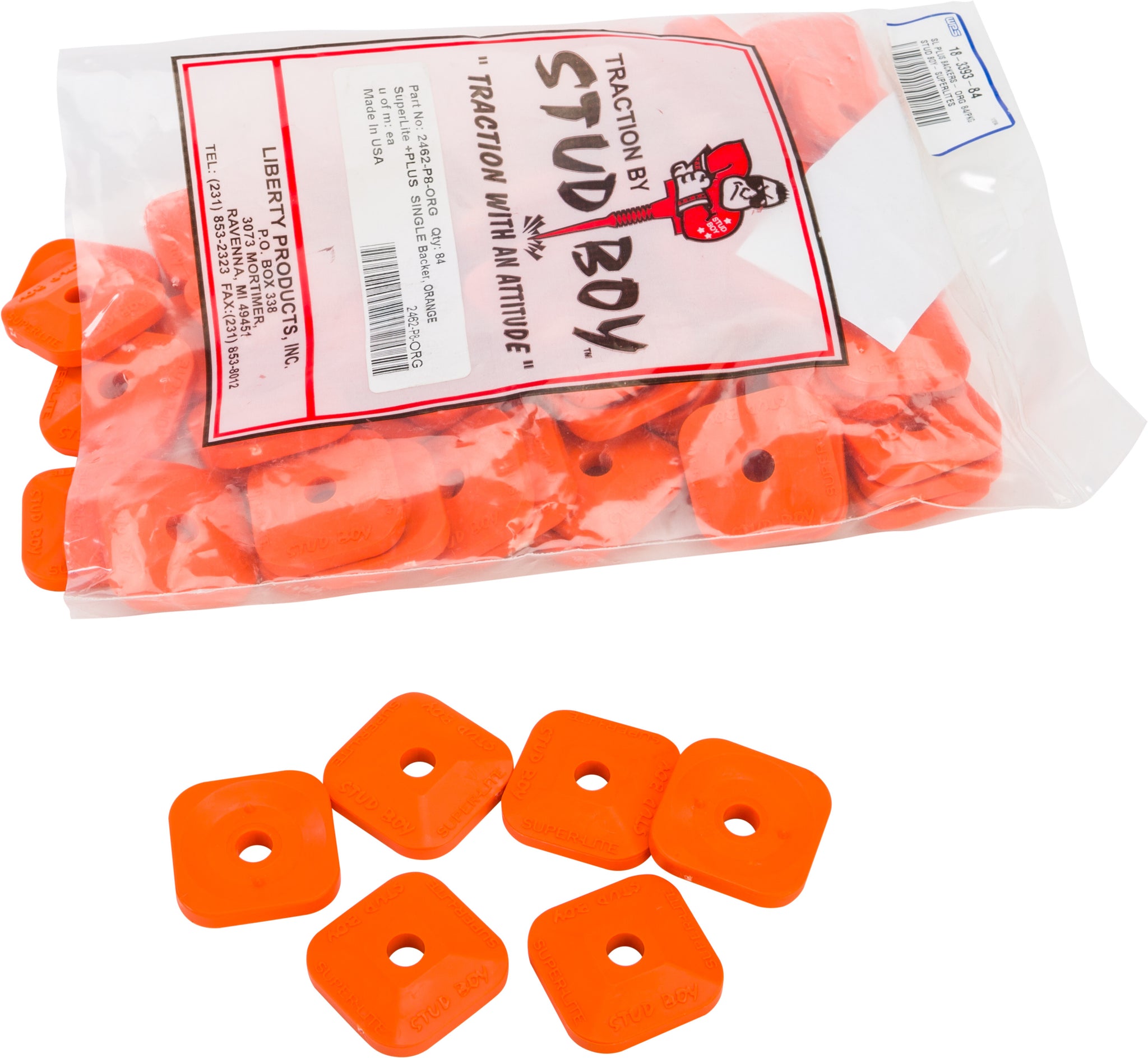 Stud Boy Super Lite Plus Backers Orange 84 Pk 2462 P8 Org All All Terrain Depot