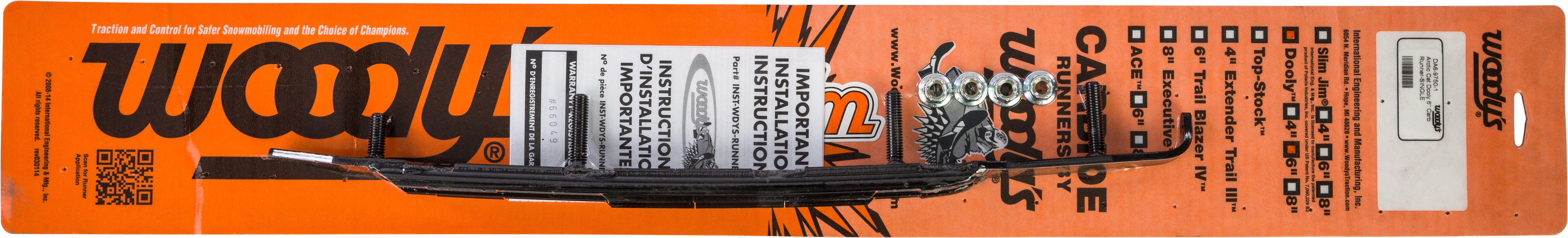 WOODYS DOOLY 6" CARBIDE RUNNER DA6-9750