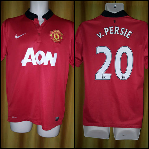 2013 14 Manchester United Home Shirt Size Medium V Persie 20 Forever Football Shirts