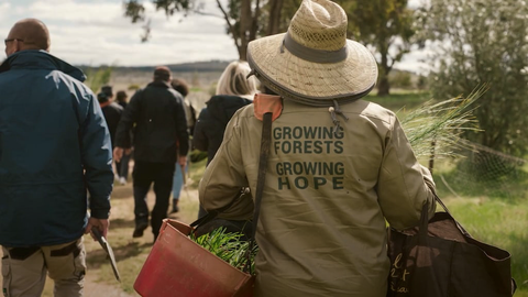Greenfleet volunteers and field workers head out to plant trees as part of the not-for-profit organisation’s reforestation program.