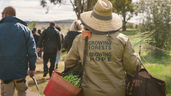 Greenfleet volunteers heading off to plant new trees on degraded land.