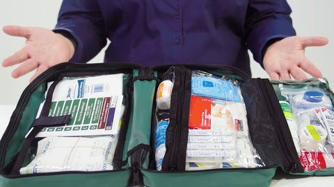  Brenniston National Standard Mobile & Tradie First Aid Kit has three compartments.