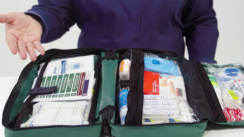 Brenniston National Standard Mobile & Tradie First Aid Kit includes padded and low-adherent dressings.