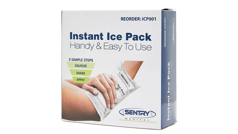 Instant disposable ice pack can bring instant relief to workplace strains and sprains.