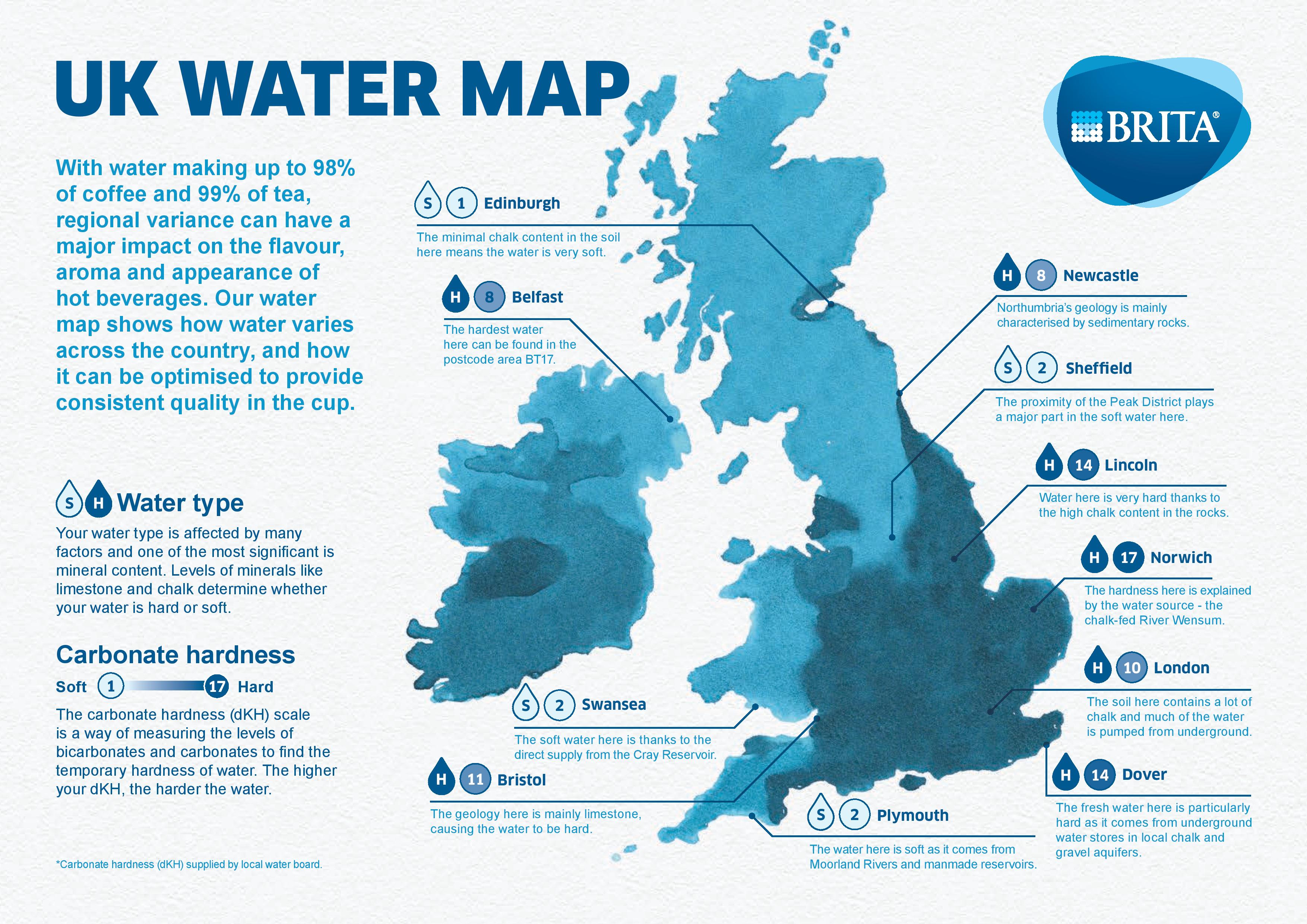 Water influence. Water карта. Ватер Мапс. Hard Water Map. Водные ресурсы Великобритании карта.