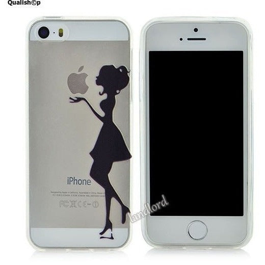 Man And Pretty Girl Simple Cartoon Phone Case Soft Tpu Material