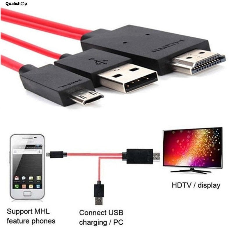 1080p Hd Tv Mhl Micro Usb To Hdmi Cable For Galaxy S5 S4 Note 3