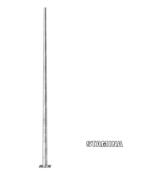 เสาปลายเรียว ปลายเสา 1.5" สำหรับไฟถนน ชุบกัลวาไนท์ ชนิดเสาตรง แบรนด์ LUNAR ~ Upright Tapered Steel Column