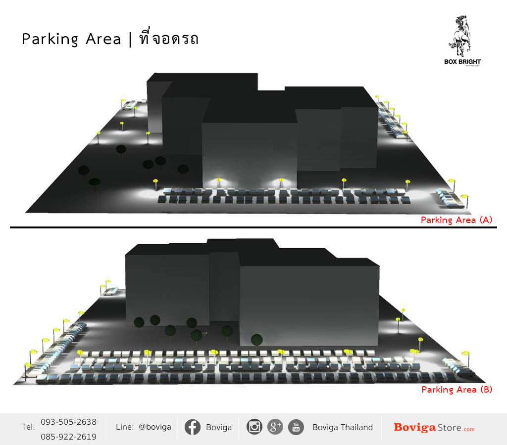 โคมไฟ LED สำหรับ Parking Area | ที่จอดรถ