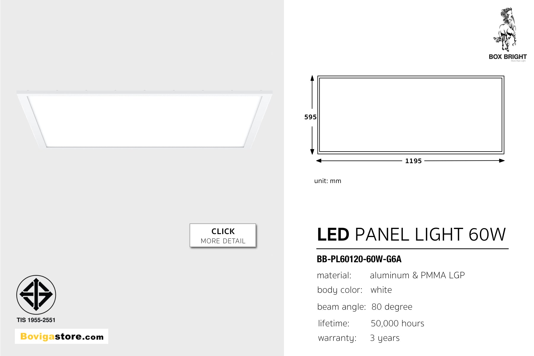 โคมไฟพาเนล led panel รุ่น G6A แบรนด์ box bright